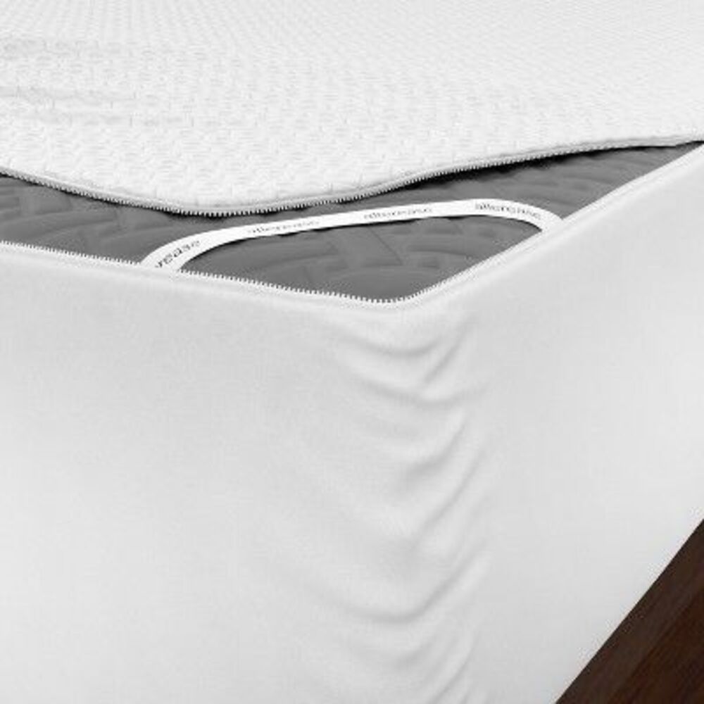 Open Box - Allerease - Queen Platinum Zip-Off Plush Top Waterpr White - Picture 4 of 4